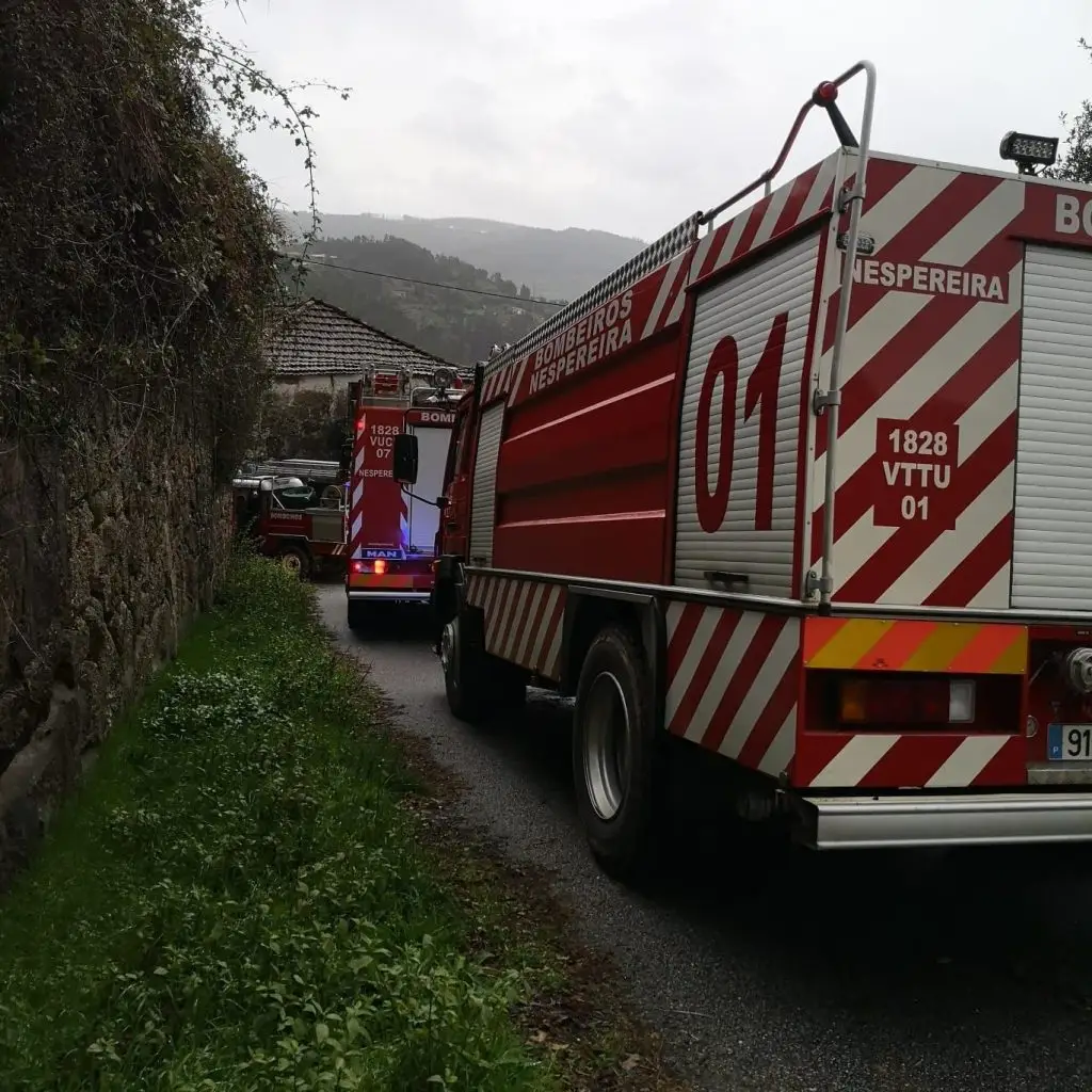 Veículos de combate a incêndios em operação